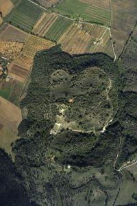 La collina di Roselle vista dall'alto